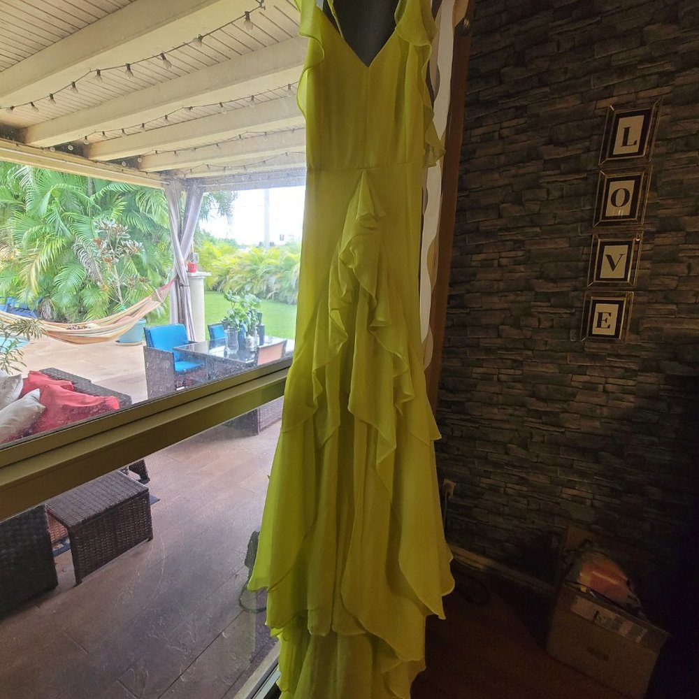 Yellow Tall Ruffle Maxi Dress - Picture 4 of 6